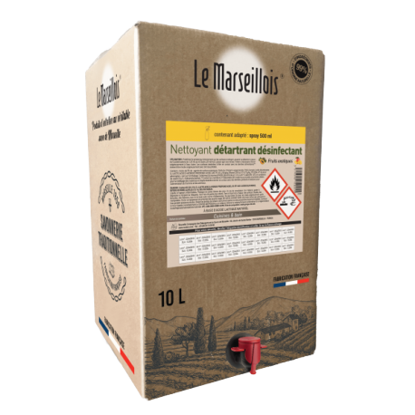 Détartrant et Désinfectant 4 en 1 LE MARSEILLOIS Bag In Box 10L
