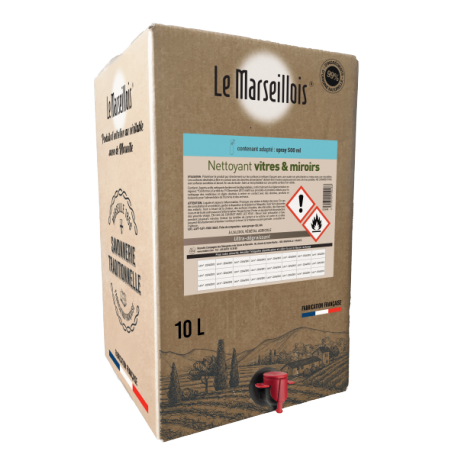 Nettoyant Vitres et Miroirs LE MARSEILLOIS Bag In Box 10L