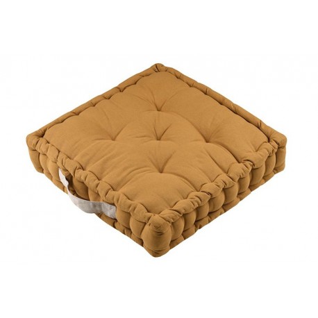 Coussin DUO STOF curry/lin 45x45x10cm