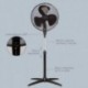 Ventilateur sur pied Khela GARSACO 45W noir avec commande