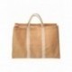 Sac à bûches jute écrue avec anses RUECAB