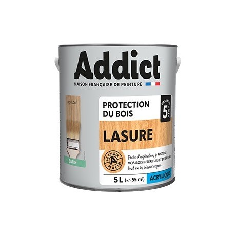Lasure acrylique ADDICT incolore 5L