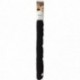 Boudin de porte simple velours cotele extra-large noir LUANCE 80cm
