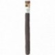 Boudin de porte simple velours cotele extra-large gris LUANCE 80cm