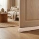 Boudin de porte simple velours cotele extra-large beige LUANCE 80cm