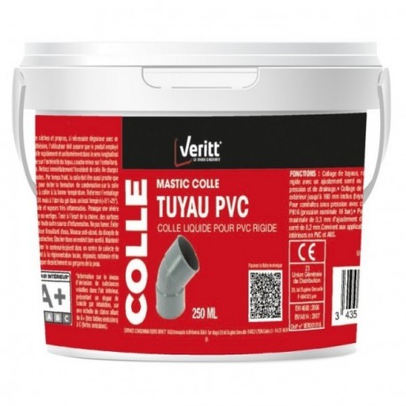 Mastic colle tuyau PVC VERITT 250ml