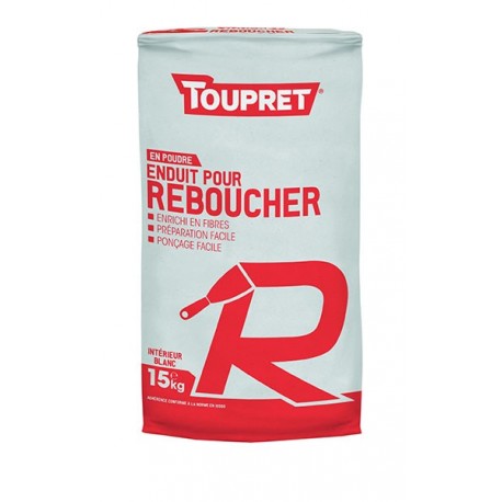 Enduit pour reboucher R poudre TOUPRET gamme Basique & Chantiers 15kg