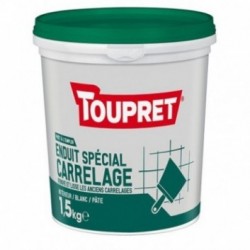 Enduit spécial carrelage pâte TOUPRET gamme Basique & Chantiers 1,5kg