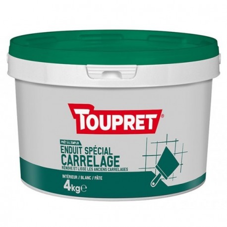 Enduit spécial carrelage pâte TOUPRET gamme Basique & Chantiers 4kg